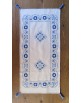 camino de mesa flores en azul. artesanía tradicional de lagartera