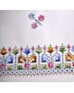 cortina de "los faroles". bordados de lagartera, tradición artesana