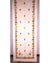 cortina con flores multicolor