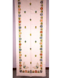 cortina con flores multicolor