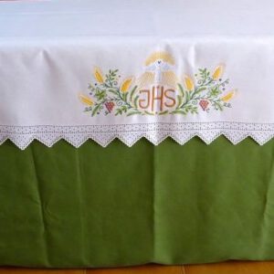 Sabanilla de altar. Alta artesanía de Lagartera religiosa